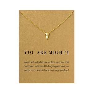 You Are Mighty Inspirational Gold Tone Necklace